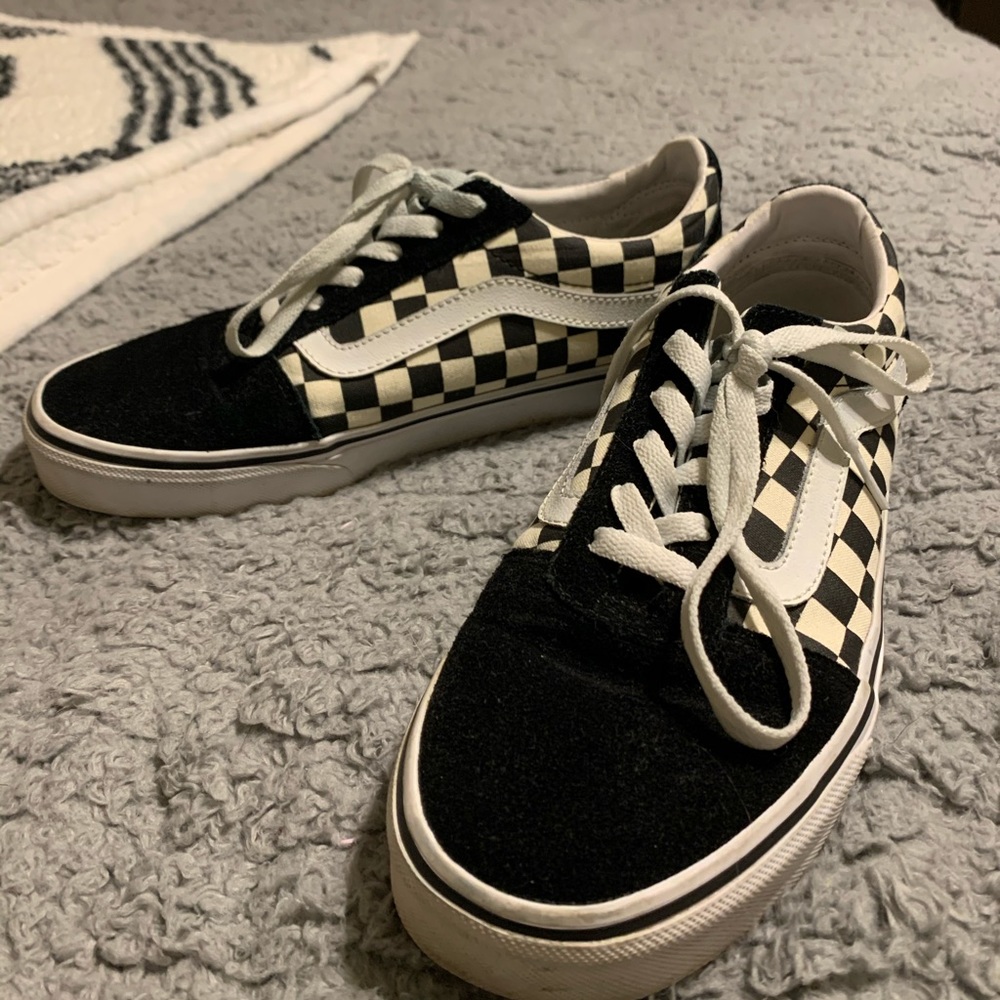 checkered Vans